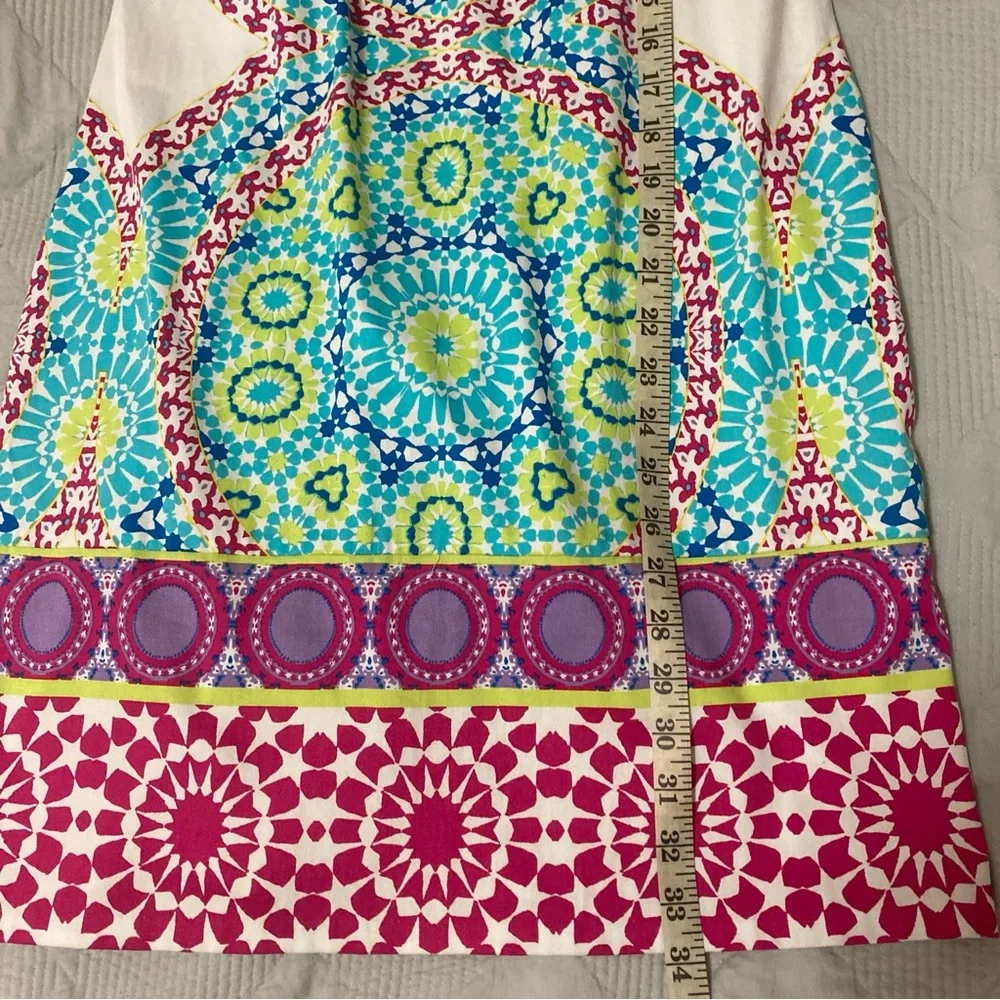 London Times Paisley Geometric Dress Sleeveless Cotton blend multicolor Size 4 - Picture 13 of 13